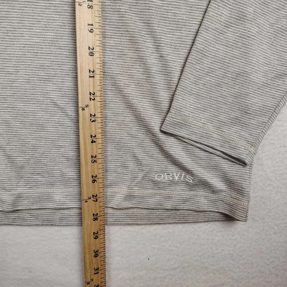 Orvis Classic Collection Shirt Mens XL Gray Long Sleeve